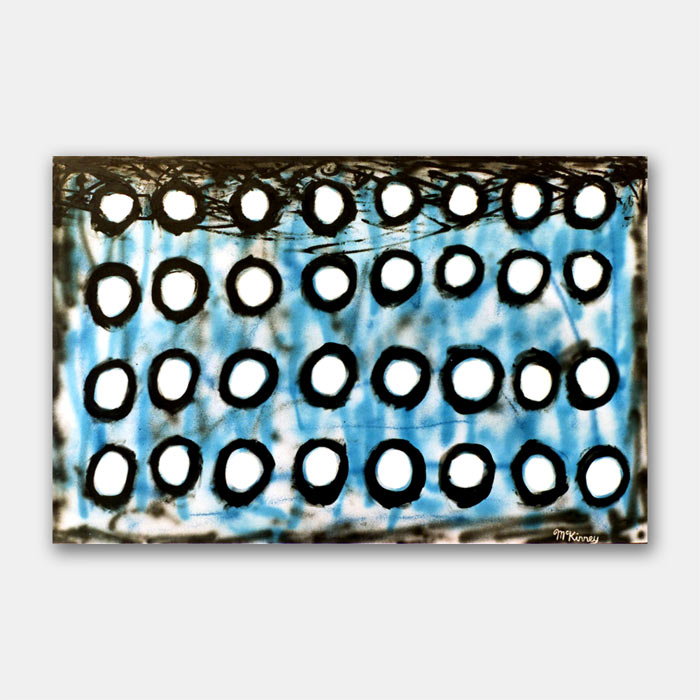 original acrylic on bed sheet painting by artist Mark McKinney