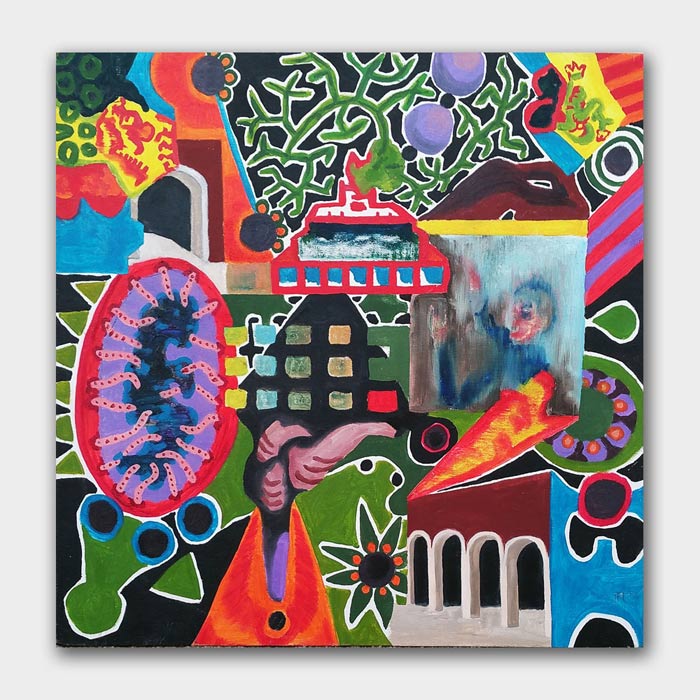 original acrylic on wood painting by artist Mark McKinney