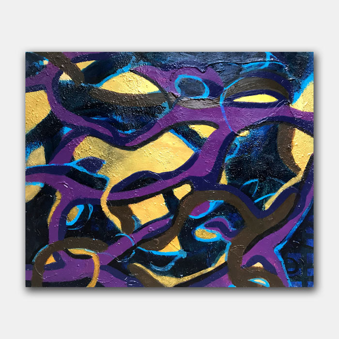 original mixed media painting by artist Mark McKinney