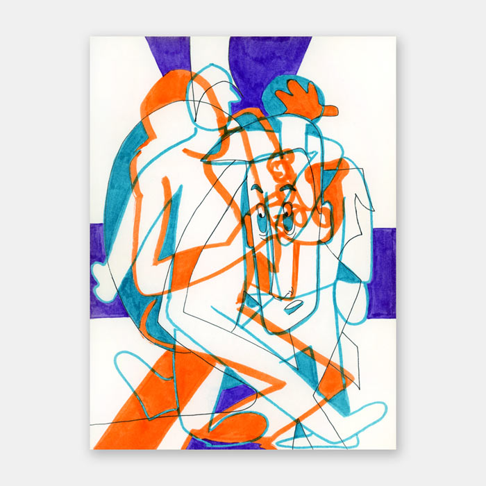 original sketchbook drawing by artist Mark McKinney