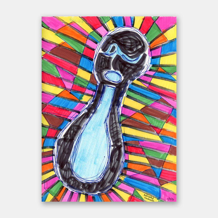 original sketchbook drawing by artist Mark McKinney