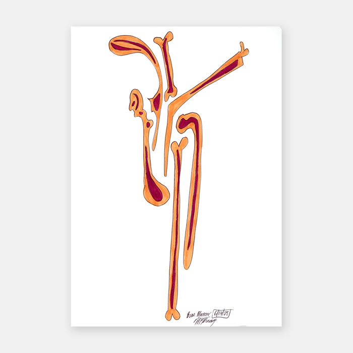 sketchbook drawing on paper by Mark McKinney