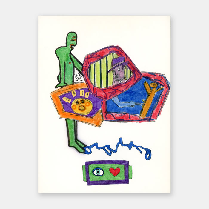 original sketchbook drawing by artist Mark McKinney