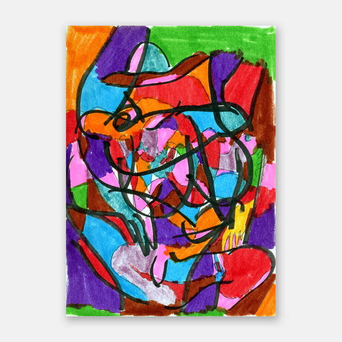 sketchbook drawing on paper by Mark McKinney