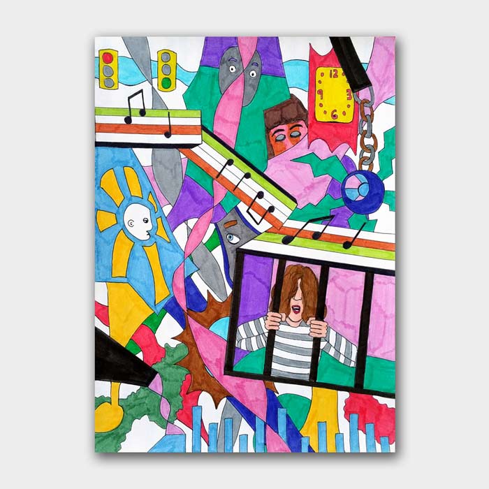 original drawing by artist Mark McKinney