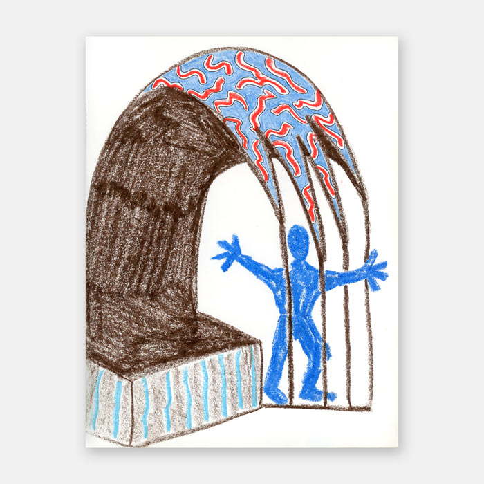 original sketchbook drawing by artist Mark McKinney