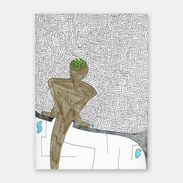 original sketchbook drawing by artist Mark McKinney