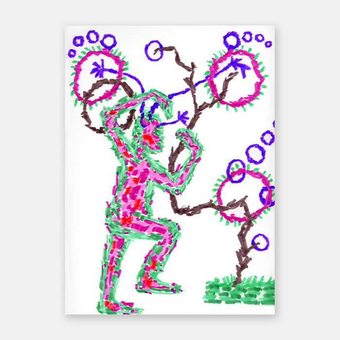 original sketchbook drawing by artist Mark McKinney