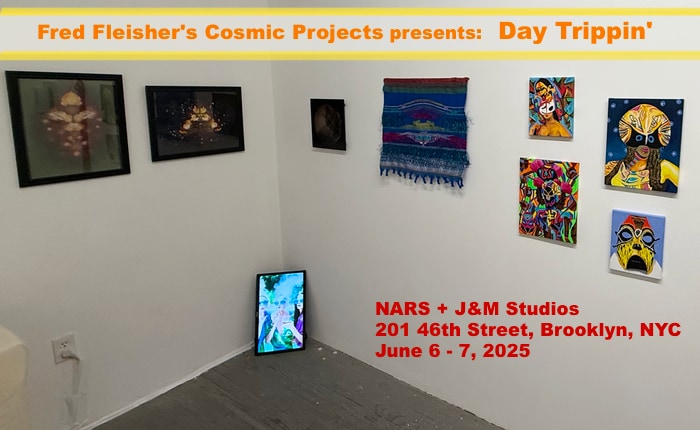 A group show titled Day Trippin curated by Fred Fleisher Cosmic Projects