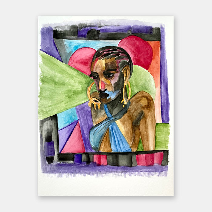 watercolor painting on paper by Mark McKinney