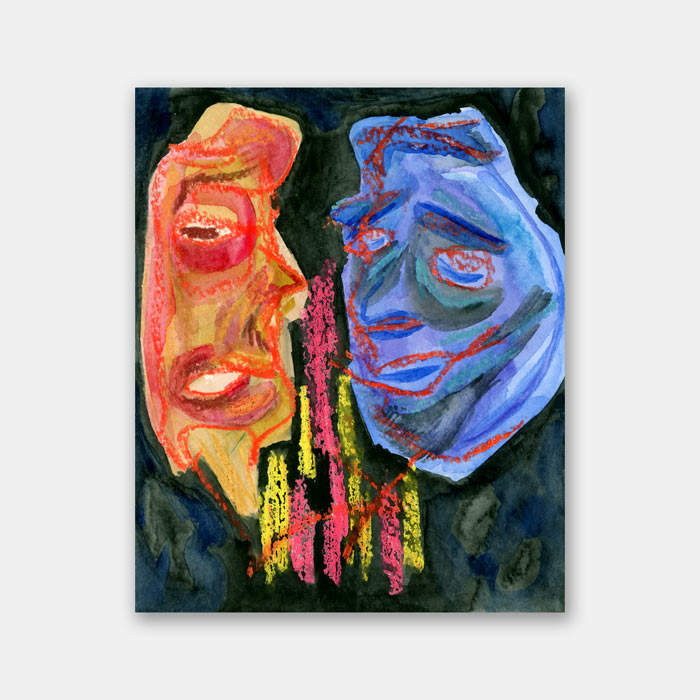 watercolor on paper painting by Mark McKinney