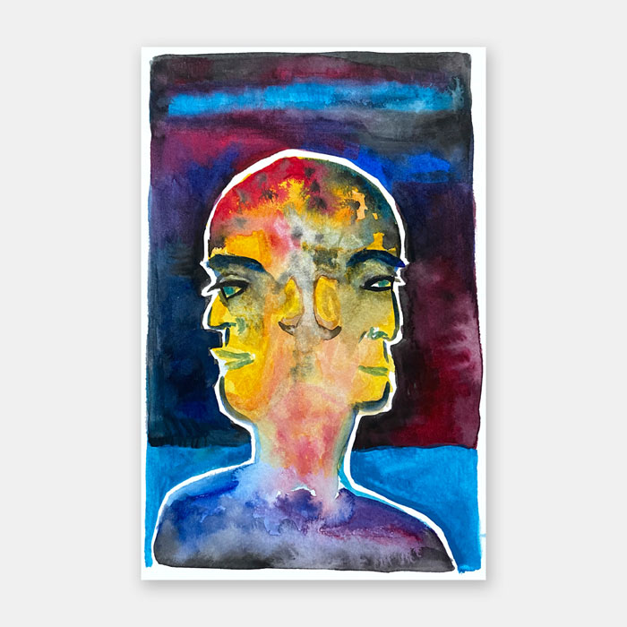 watercolor painting on paper by Mark McKinney