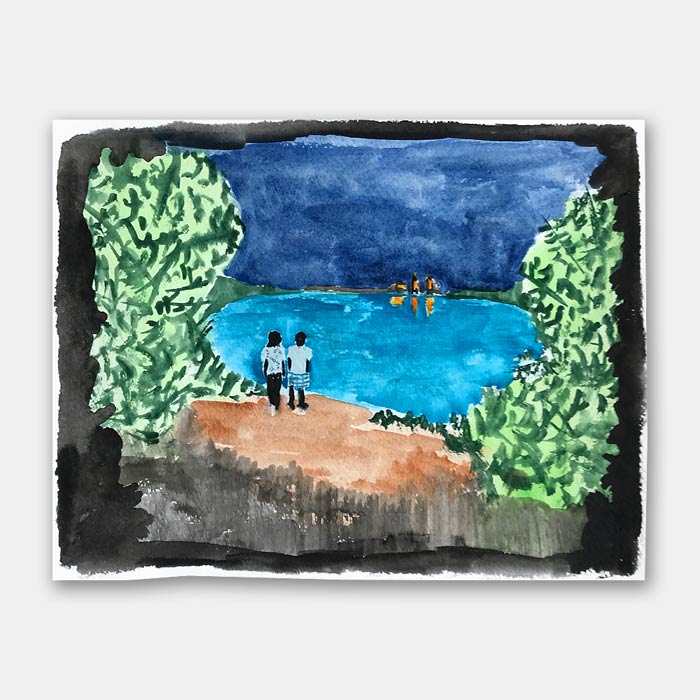 original watercolor painting by artist Mark McKinney