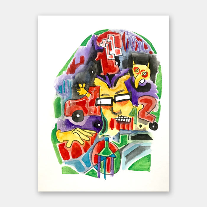 original watercolor painting by artist Mark McKinney