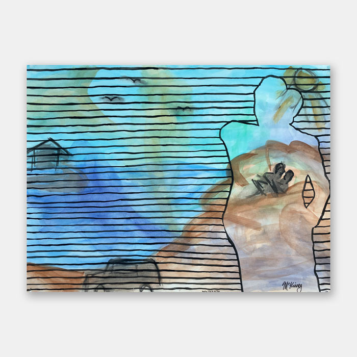 original watercolor painting by artist Mark McKinney