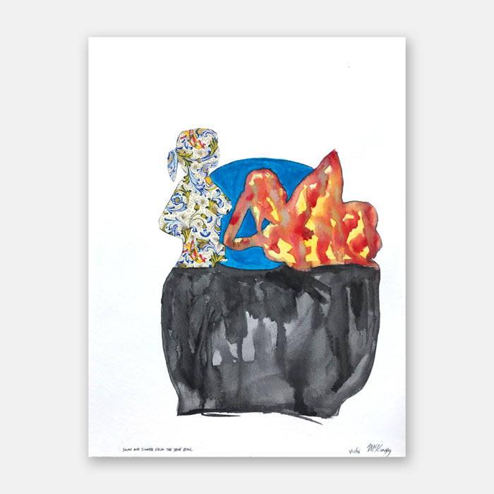 original watercolor painting by artist Mark McKinney