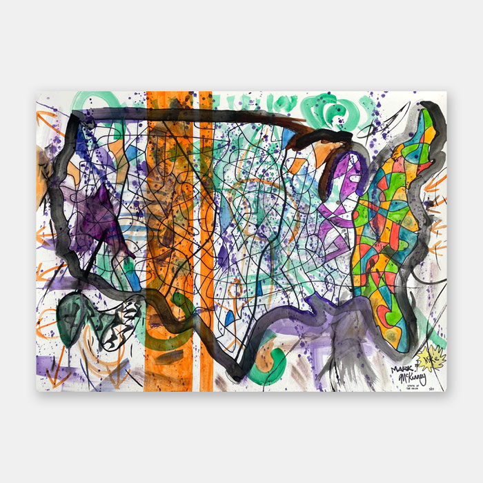 watercolor painting on paper by Mark McKinney