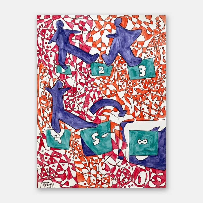 original watercolor painting by artist Mark McKinney