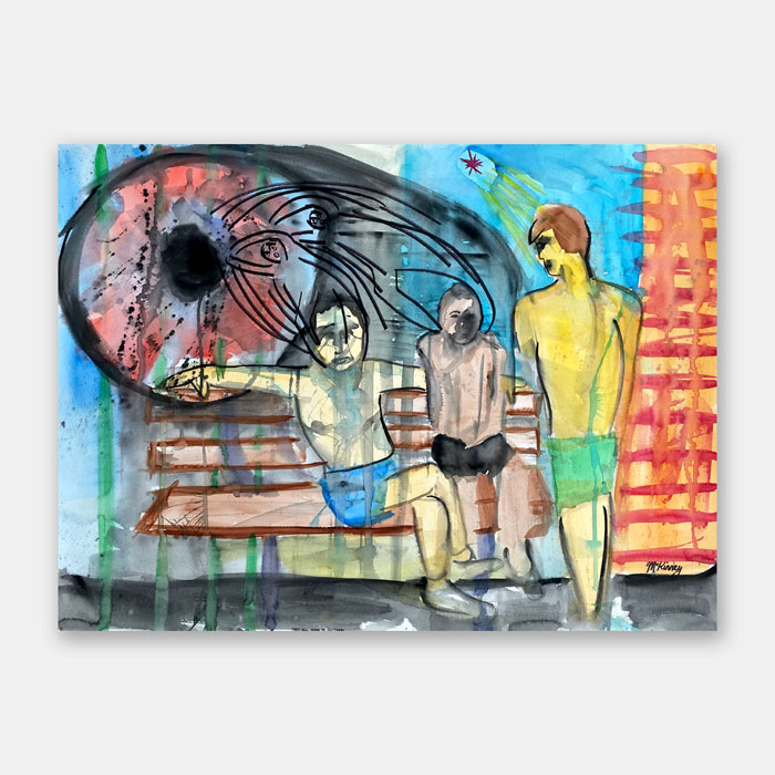 original watercolor painting by artist Mark McKinney