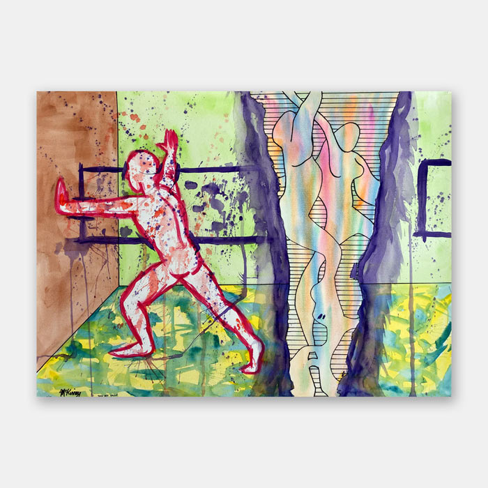 original watercolor painting by artist Mark McKinney