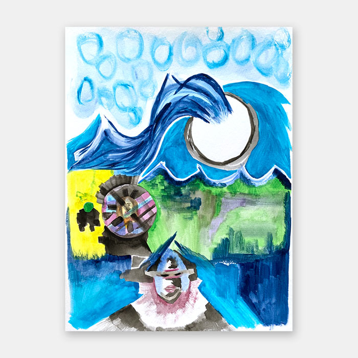 watercolor painting on paper by Mark McKinney